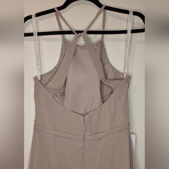 Azazie Bree Bridesmaid Dress In Taupe - Picture 14 of 15